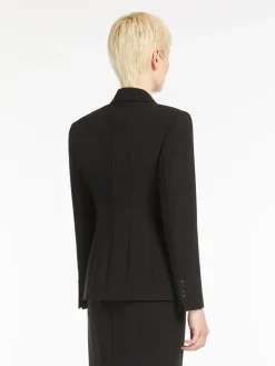 Double-breasted cady blazer