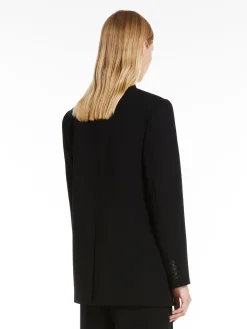 Double-breasted cady blazer