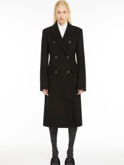 Double-breasted cashmere-blend coat
