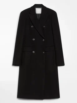 Double-breasted cashmere-blend coat