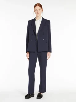 Double-breasted jersey blazer