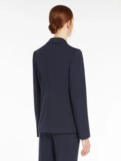 Double-breasted jersey blazer