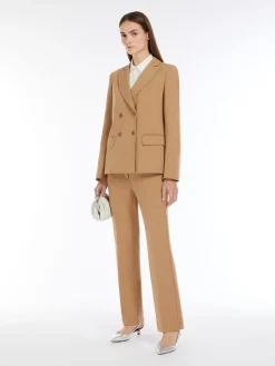 Double-breasted jersey blazer
