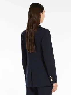 Double-breasted jersey blazer