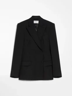 Double-breasted stretch wool blazer - KLEPSYDRA CAPSULE