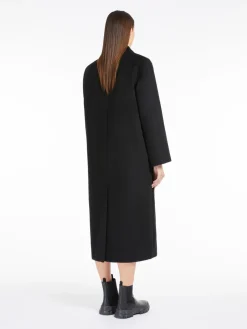 Double-breasted wool and alpaca coat