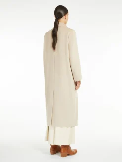 Double-breasted wool and alpaca coat