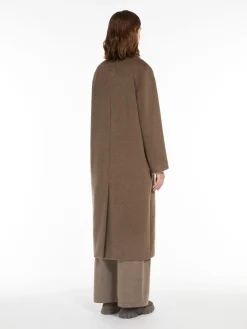 Double-breasted wool and alpaca coat