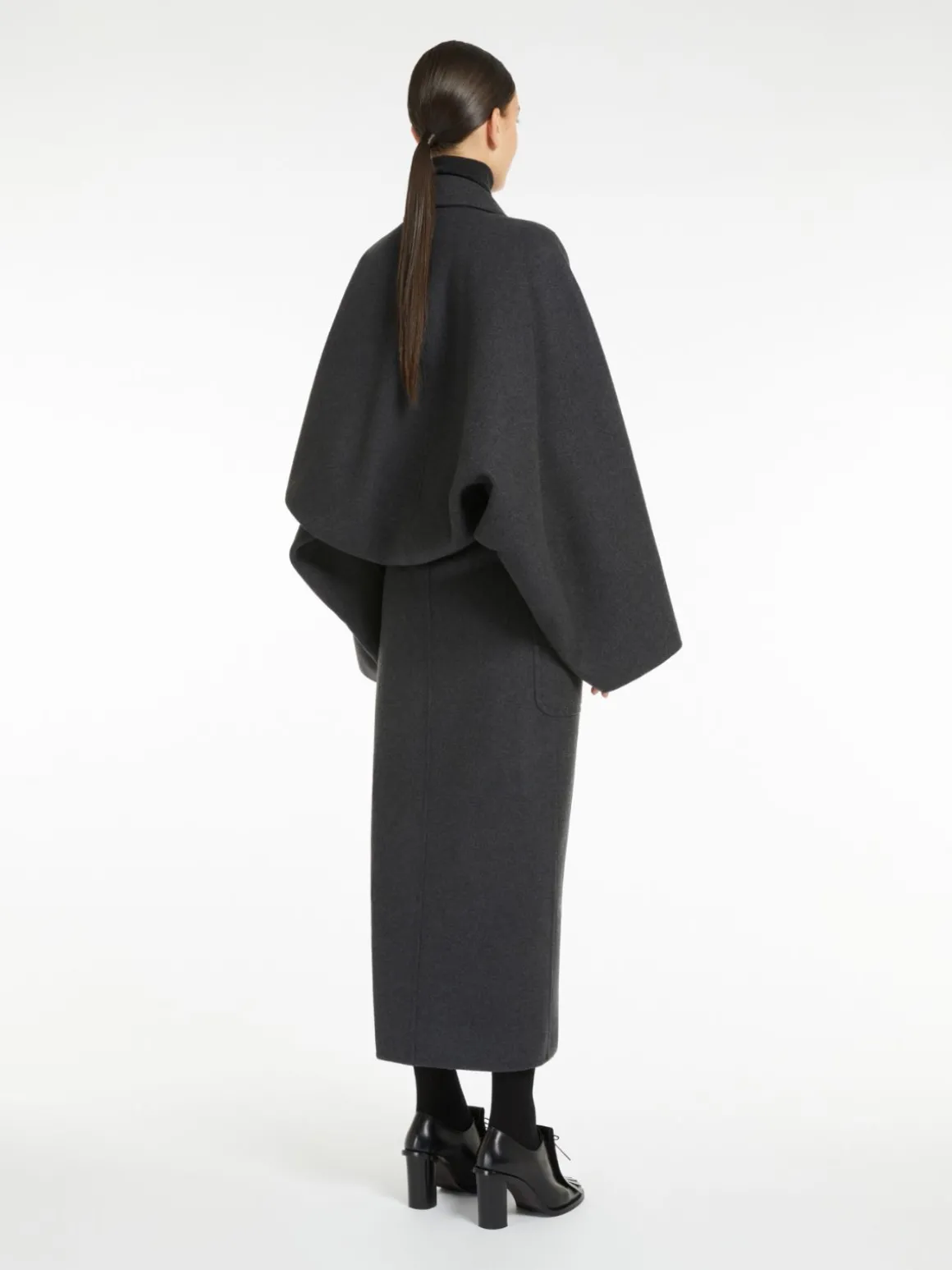 Double-breasted wool and cashmere coat