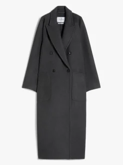 Double-breasted wool and cashmere coat