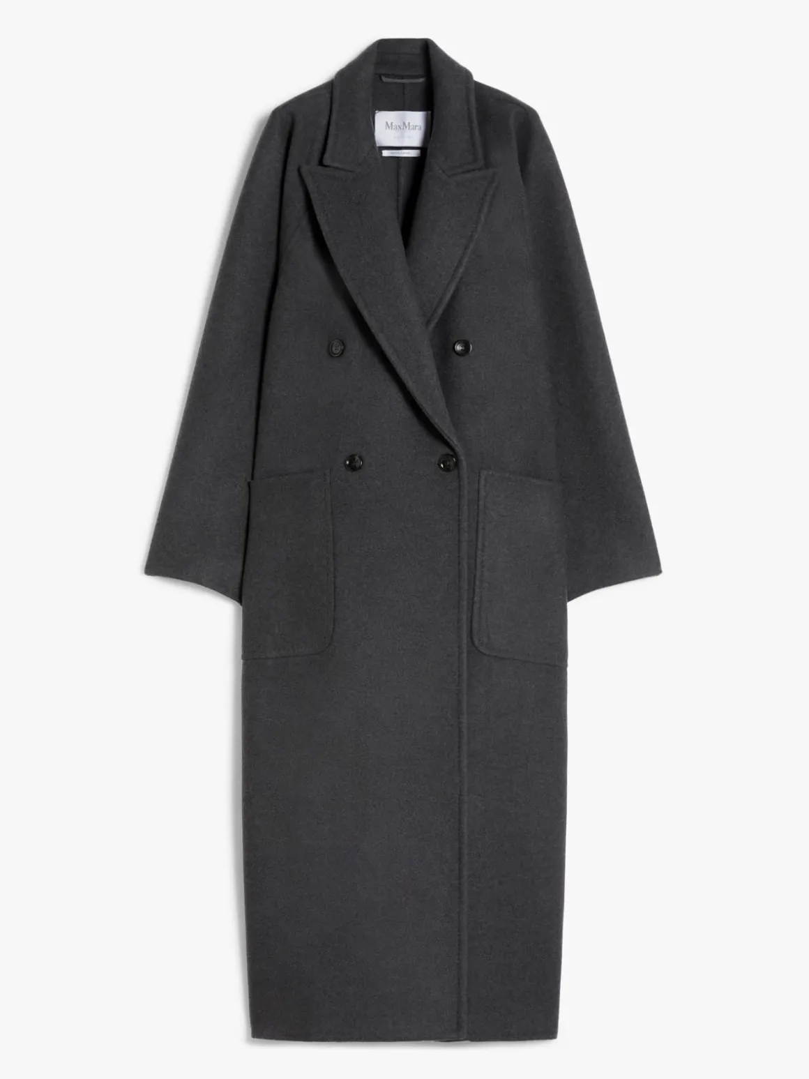 Double-breasted wool and cashmere coat