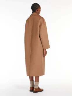 Double-breasted wool and cashmere coat