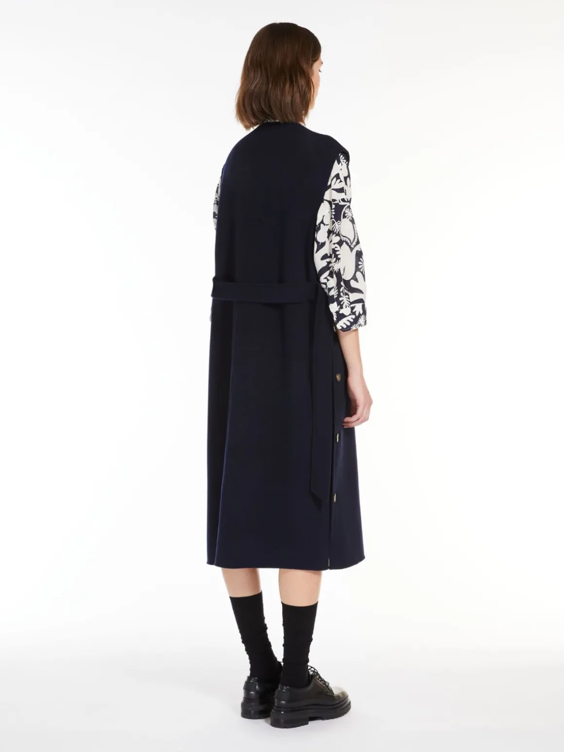 Double-breasted wool coat