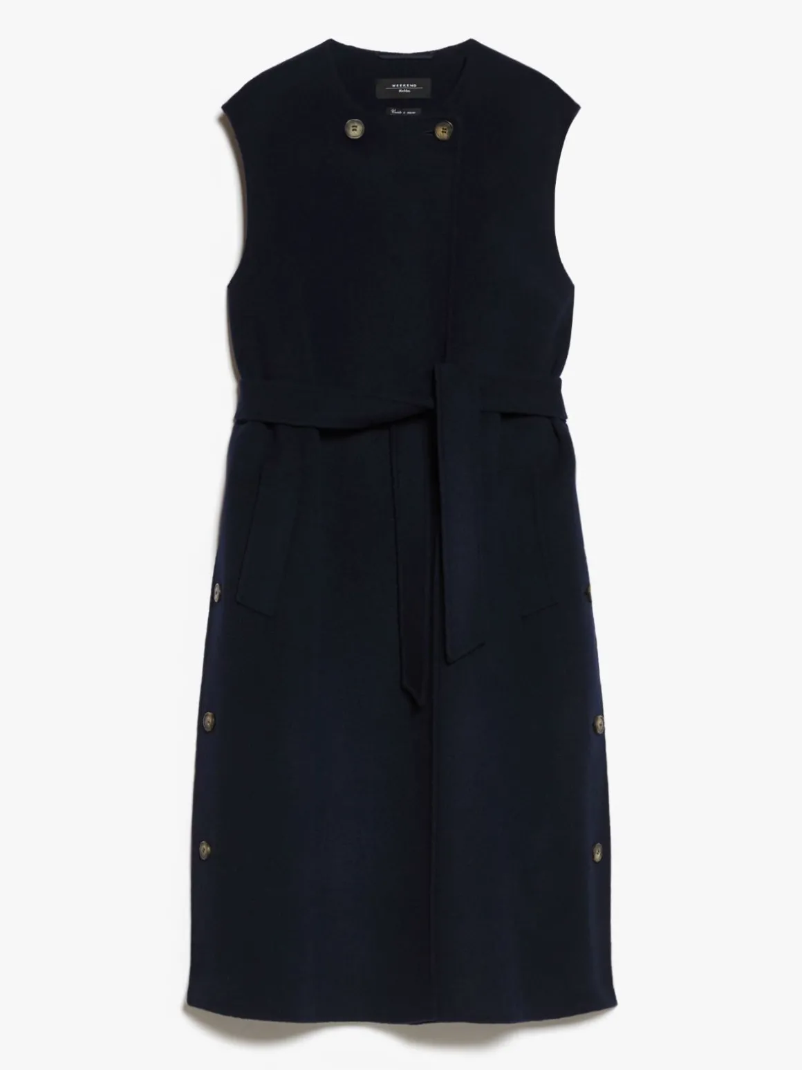 Double-breasted wool coat