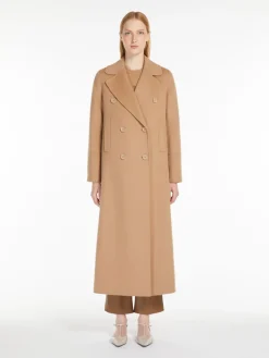 Double-breasted wool coat