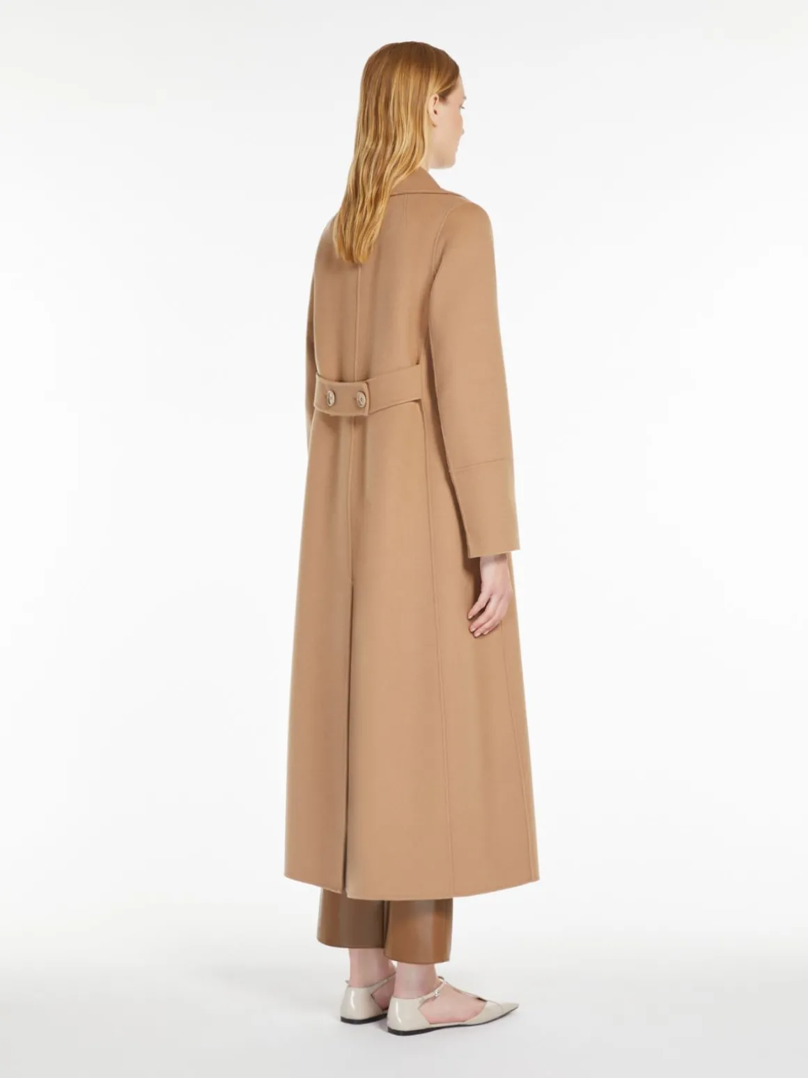 Double-breasted wool coat