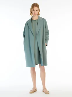 Double-faced short wool coat