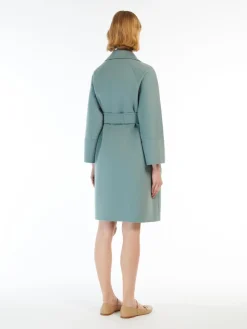Double-faced short wool coat