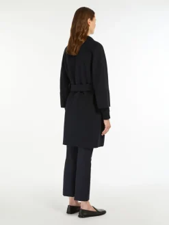 Double-faced short wool coat