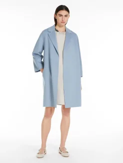 Double-faced short wool coat