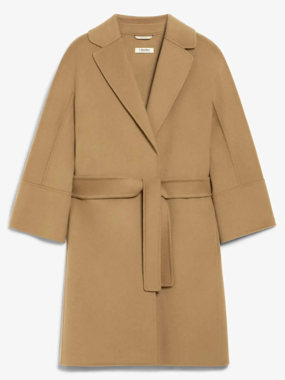 Double-faced short wool coat