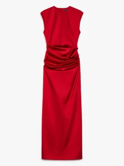 Draped satin dress