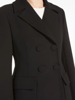 Duster coat in bonded crêpe