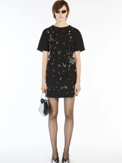 Embroidered double-layer dress