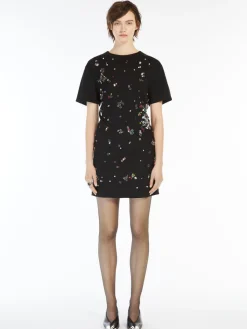 Embroidered double-layer dress