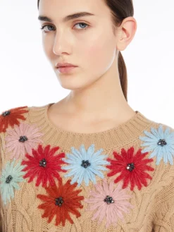 Embroidered wool sweater