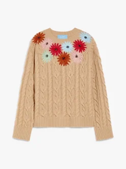 Embroidered wool sweater