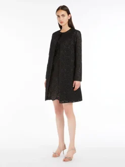 Eyelet embroidery duster coat