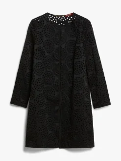 Eyelet embroidery duster coat