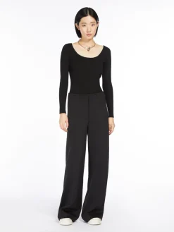 Feminine lurex and viscose yarn jumper