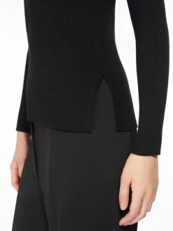 Feminine lurex and viscose yarn jumper