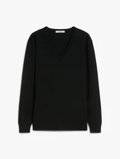 Fine wool V-neck jumper