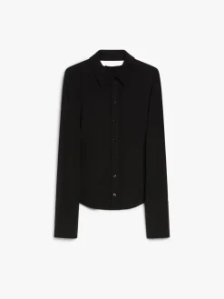Fitted crêpe jersey shirt