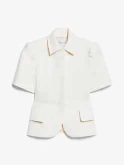 Fitted jacket in stretch sablé