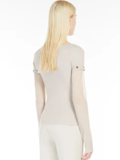 Fitted jumper in stretch viscose