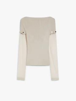 Fitted jumper in stretch viscose