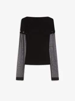 Fitted jumper in stretch viscose