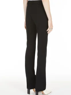 Fitted trousers in crêpe jersey