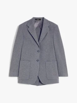 Flannel jersey blazer