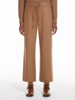 Flannel jogging trousers