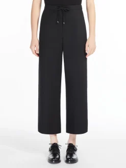 Flannel jogging trousers