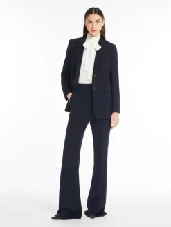 Flared cady trousers