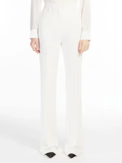 Flared cady trousers