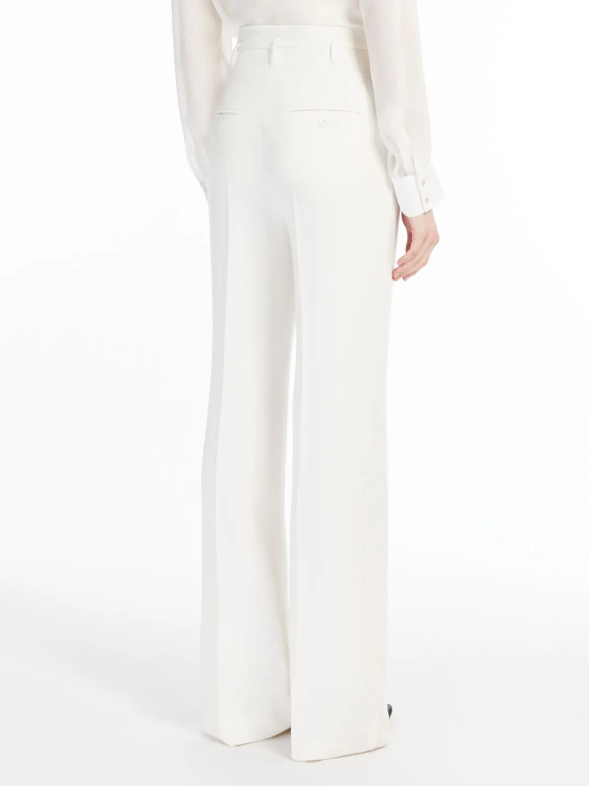 Flared cady trousers