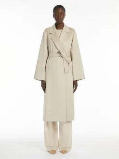 Flared cashmere coat