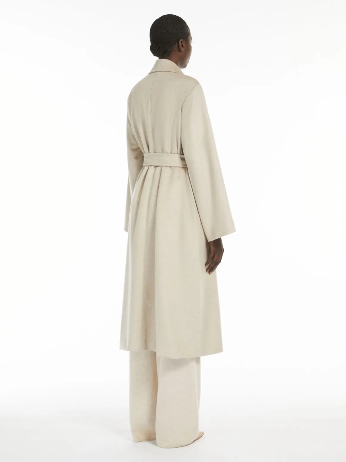 Flared cashmere coat
